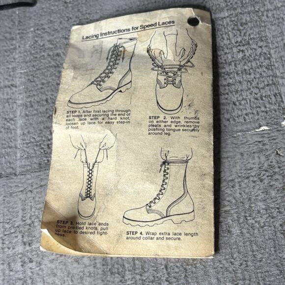 Vintage RO-SEARCH Combat Boots 9” 5-85 Waffle Sole US Military Black Size 10.5R - Picture 6 of 13